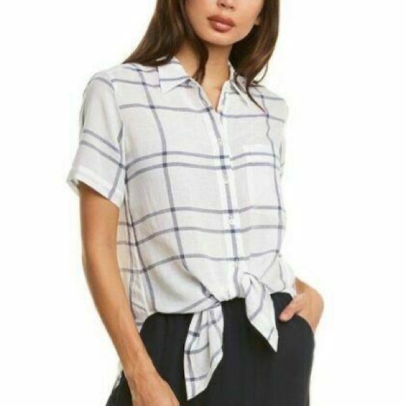 Theory Tops - Theory Hekanina airy plaid blouse Large